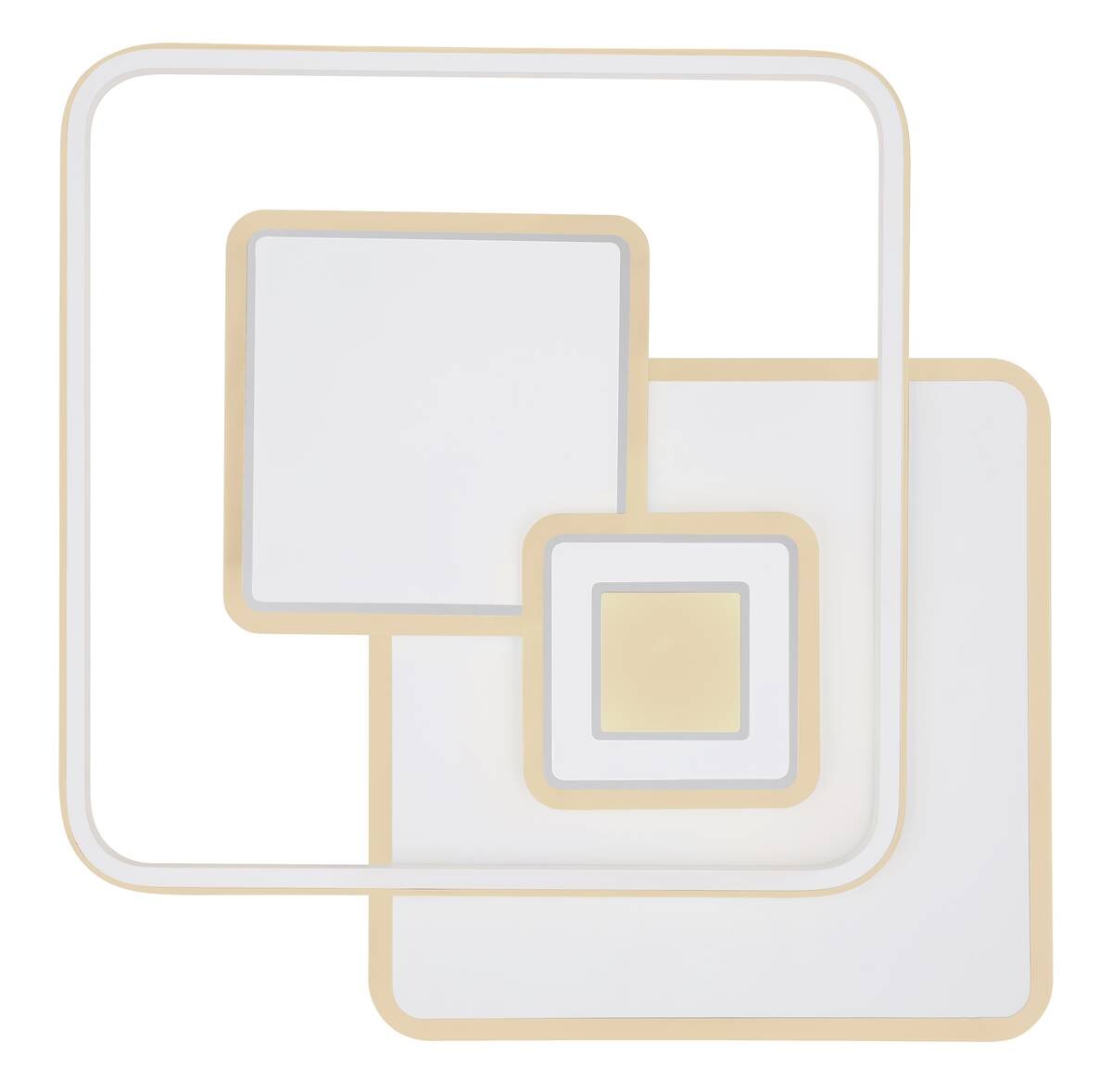 GLOBO Deckenleuchte weiß Metall Aluminium Acryl B/H/T: ca. 50,3x6x50,3 cm 1 Brennstellen