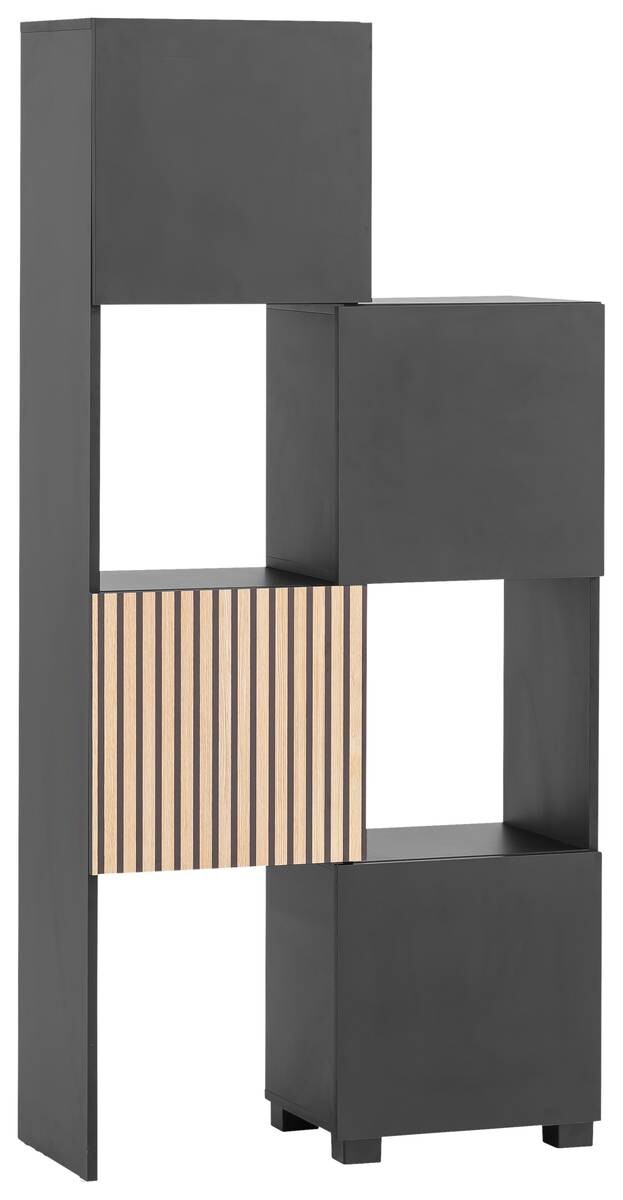 Regal Alexa schwarz matt B/H/T: ca. 76x165,1x33,1 cm