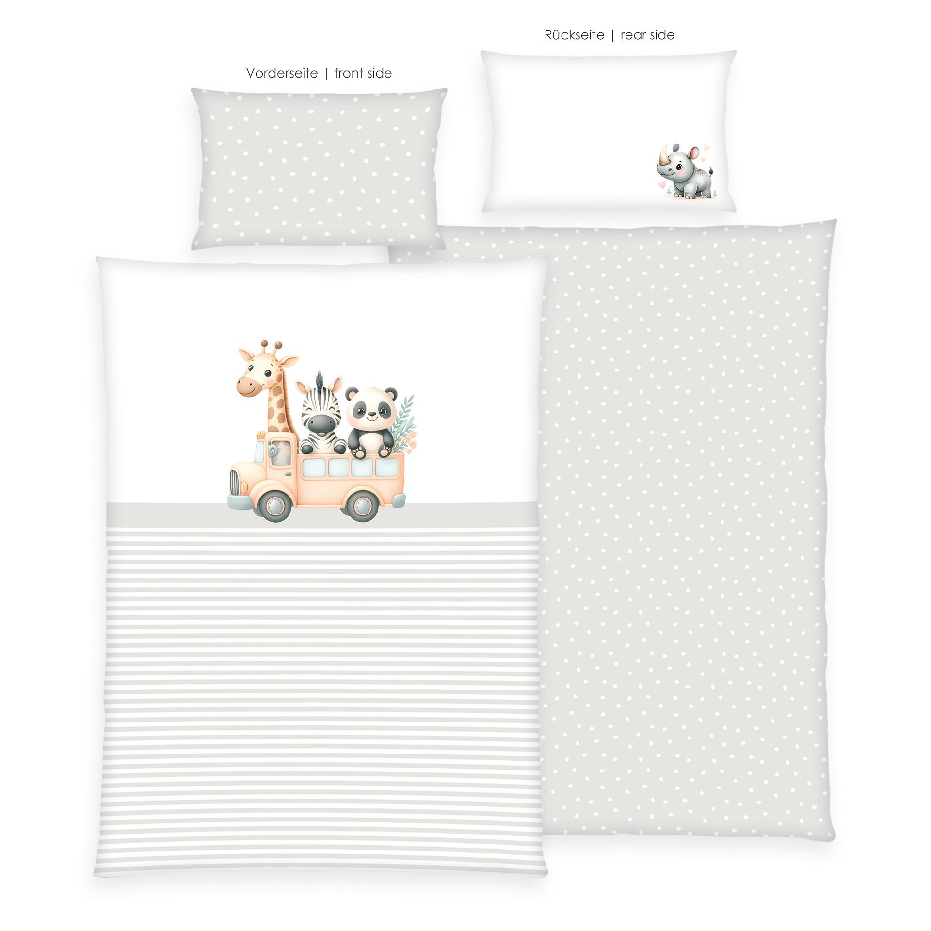 Baumwoll Bettwäsche Adventure Buddies weiß Baumwolle