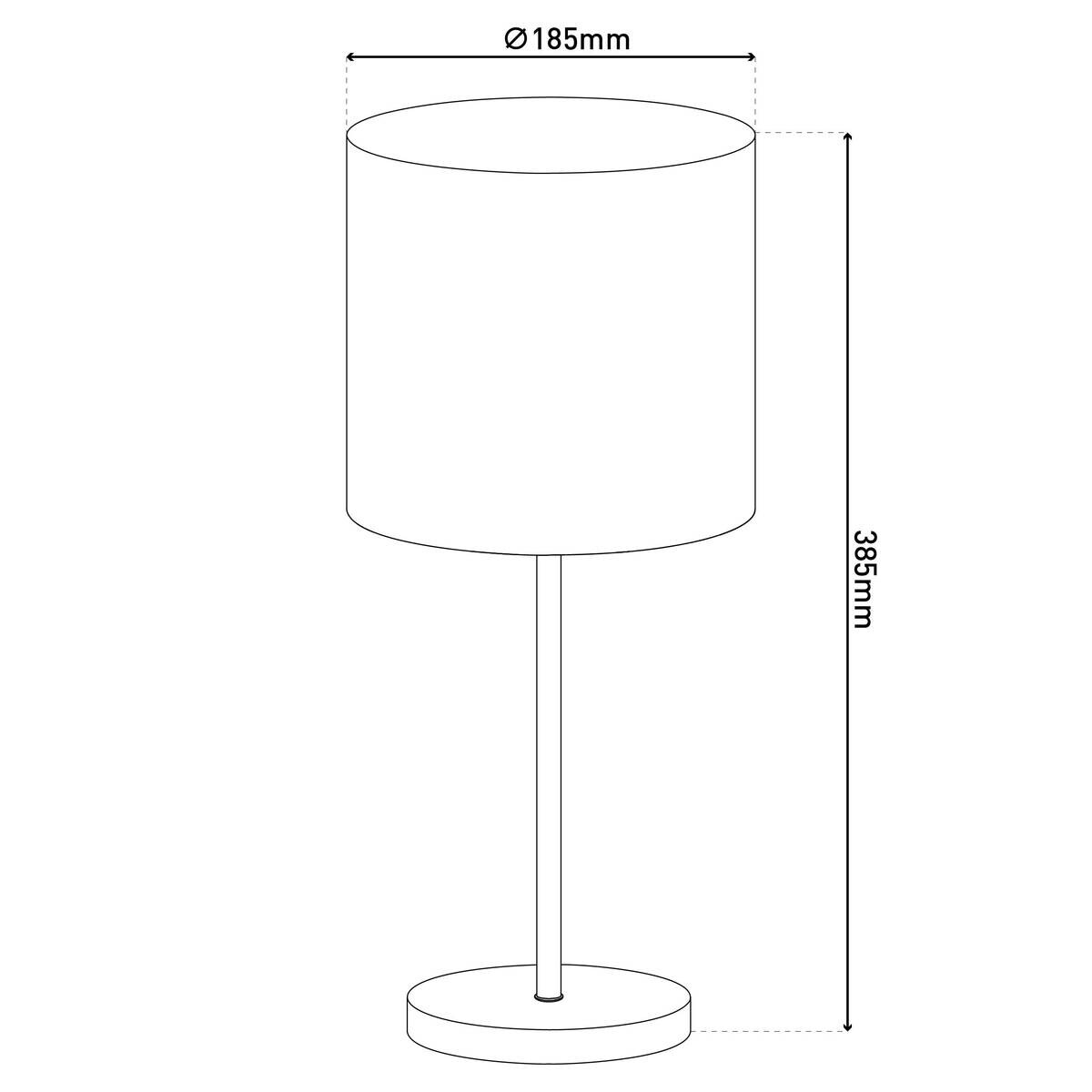 Näve Leuchten Tischleuchte 3112023 weiß Textil Kunststoff Metall B/H/T: ca. 18,5x38,5x18,5 cm E27 1 Brennstellen