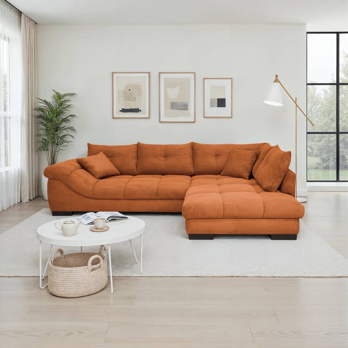 Ecksofa terra Microfaser B/H/T: ca. 318x92x227 cm