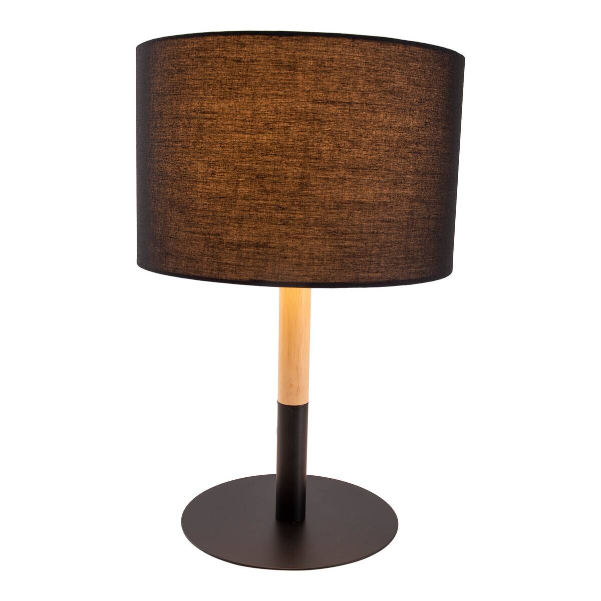 Näve Leuchten Tischleuchte 3184322 schwarz Kunststoff Textil Metall B/H/T: ca. 24x37x24 cm E14 1 Brennstellen