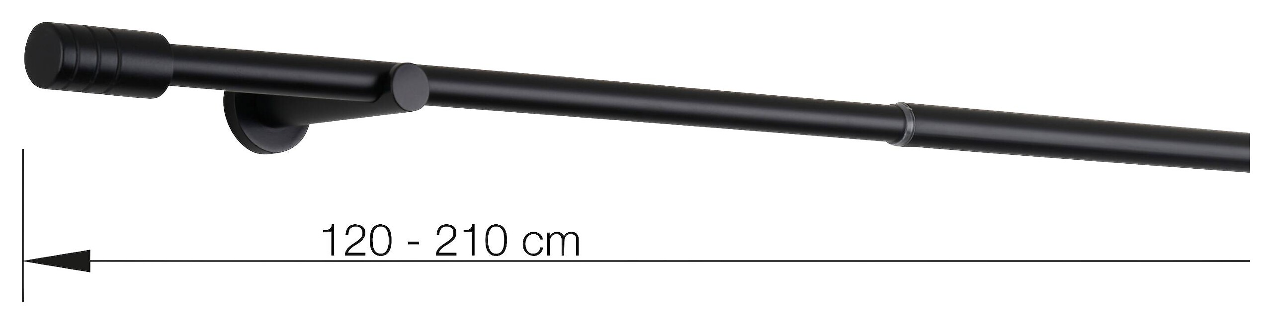 ondeco Stilgarnituren rillcube schwarz Metall ausziehbar von ca. 120 bis 210 cm 1.0 Läufe