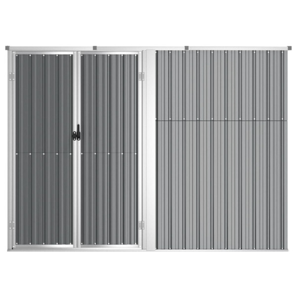 vidaXL Geräteschuppen grau B/H/T: ca. 225x161x89 cm