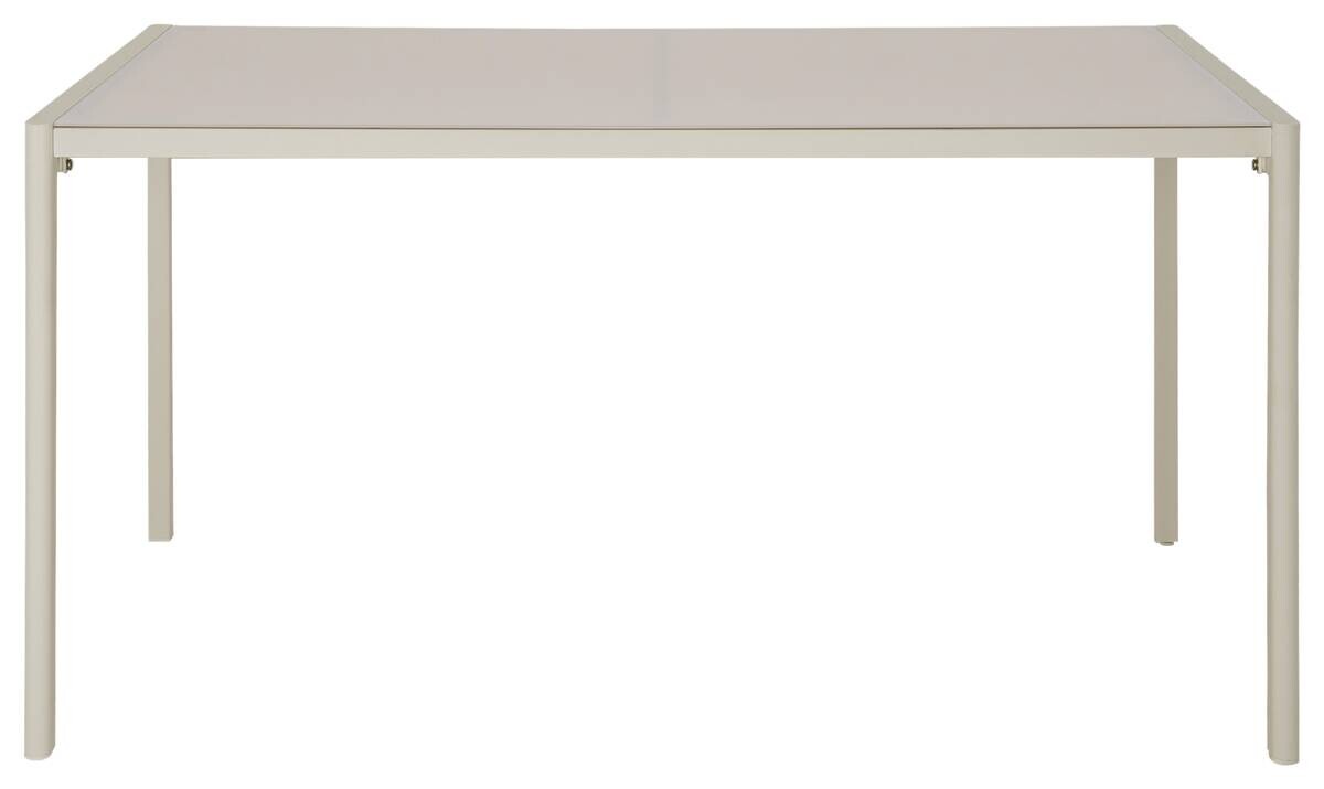 POCOline Gartentisch Florence beige Glas B/H/L: ca. 83x75x140 cm