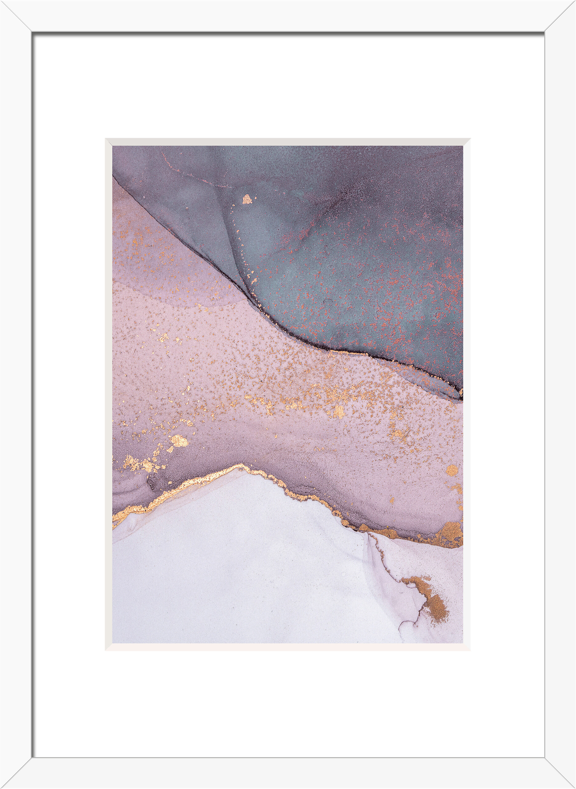 Bilderrahmen weiß Holz B/L: ca. 21x29,7 cm