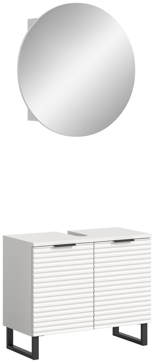 Badblock Riff weiß B/H/T: ca. 70x193x34 cm