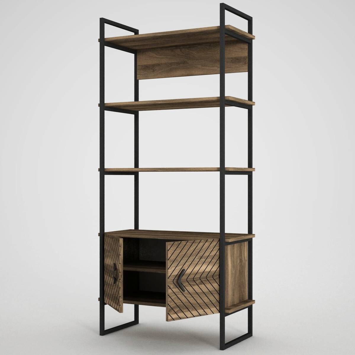 Regal Scala walnuss Nachbildung B/H/T: ca. 90x180x35 cm