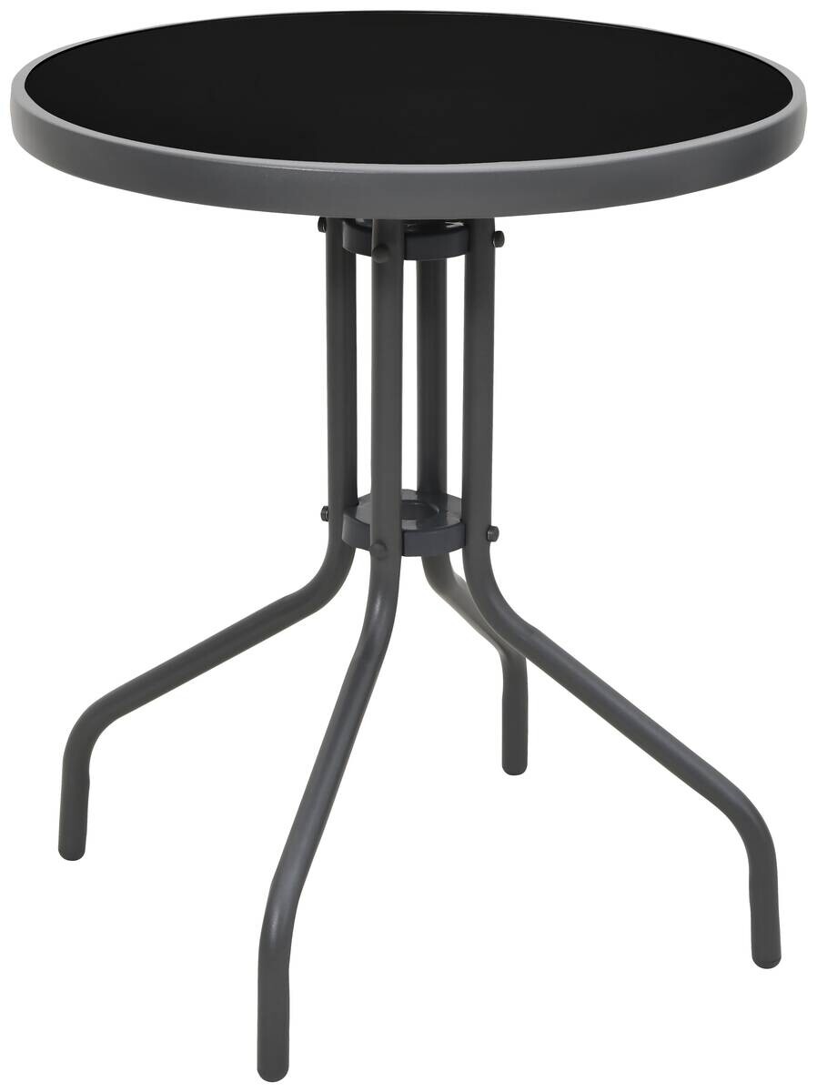 POCOline Gartentisch grau Stahl H/D: ca. 70x60 cm