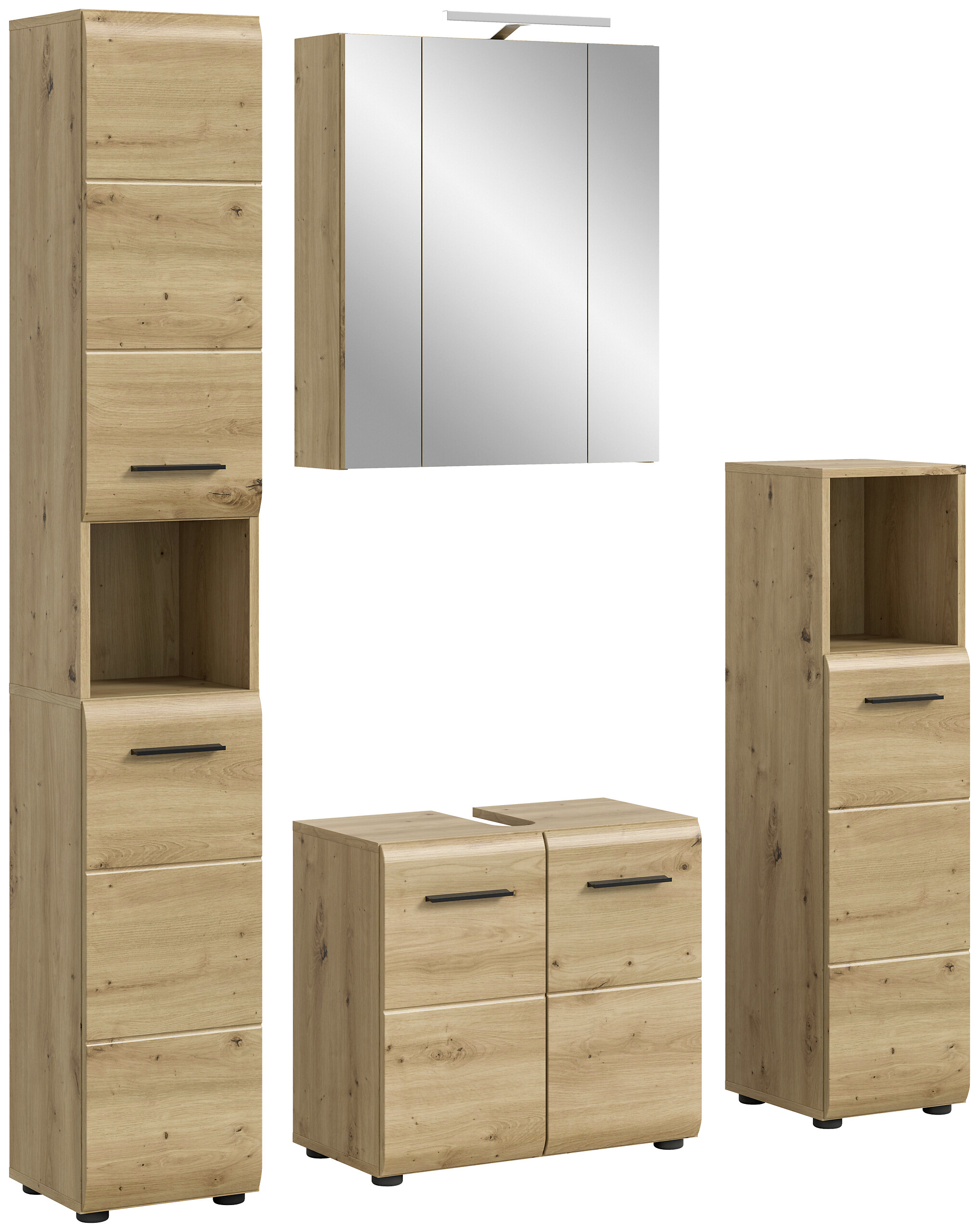 Badezimmer-Set Ice Artisan Oak Nachbildung B/H/T: ca. 150x185x46 cm