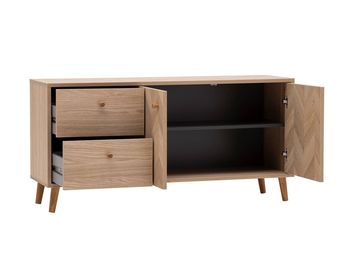 Lowboard Visby Eiche B/H/T: ca. 109x44,1x33,05 cm