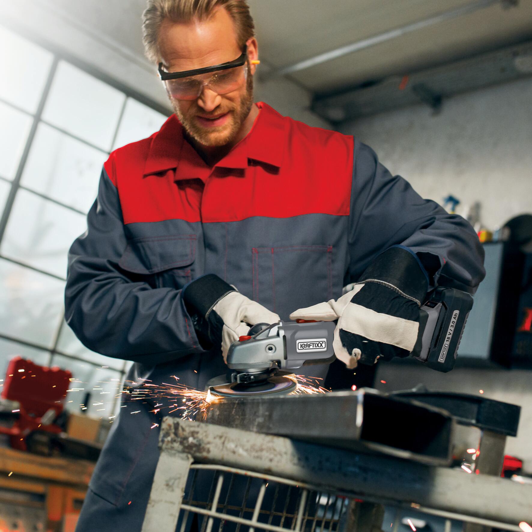 Kraftixx Akku-Winkelschleifer KX-WS 18 Li-Solo