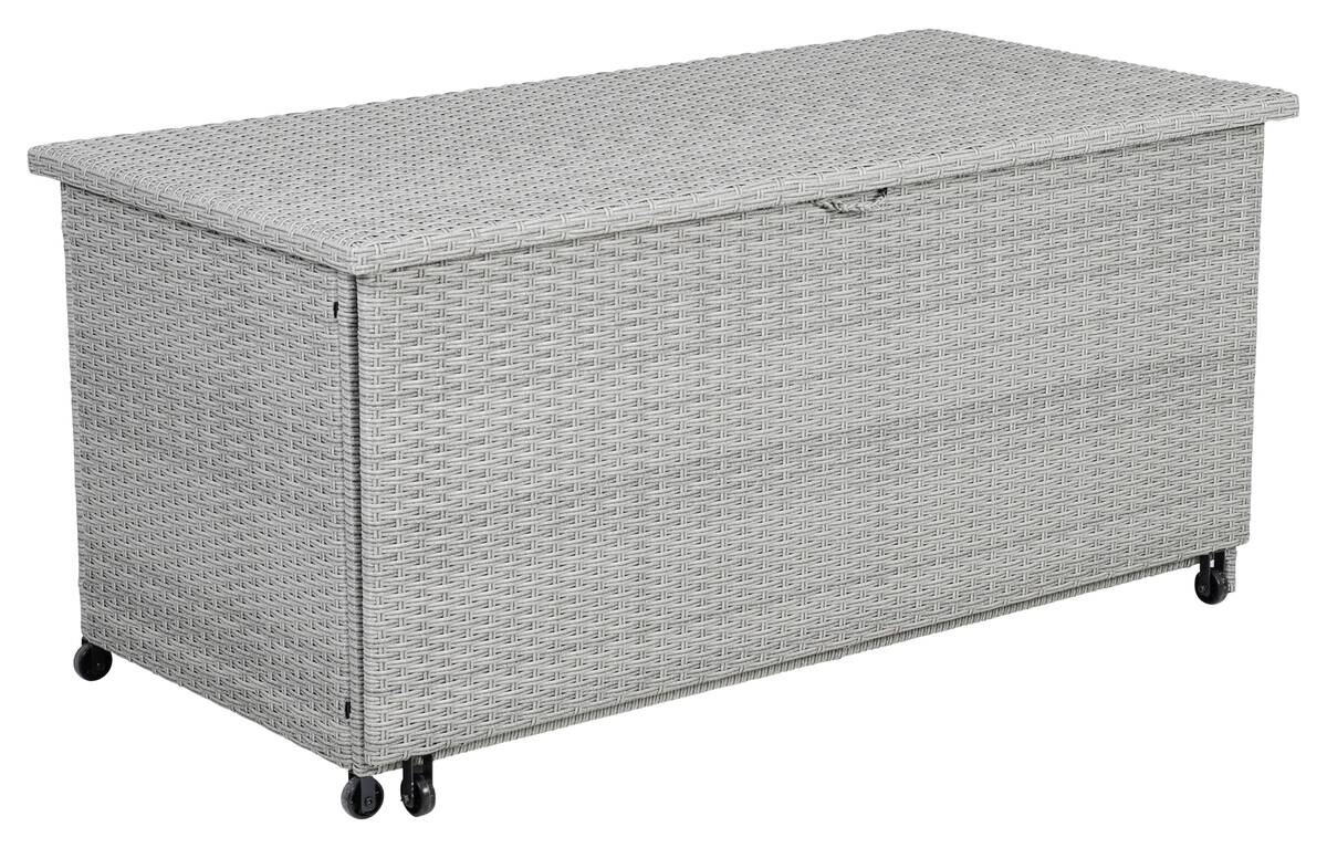 Greemotion Auflagenbox zum Ausziehen grau Stahl B/H/L: ca. 142x68x72 cm