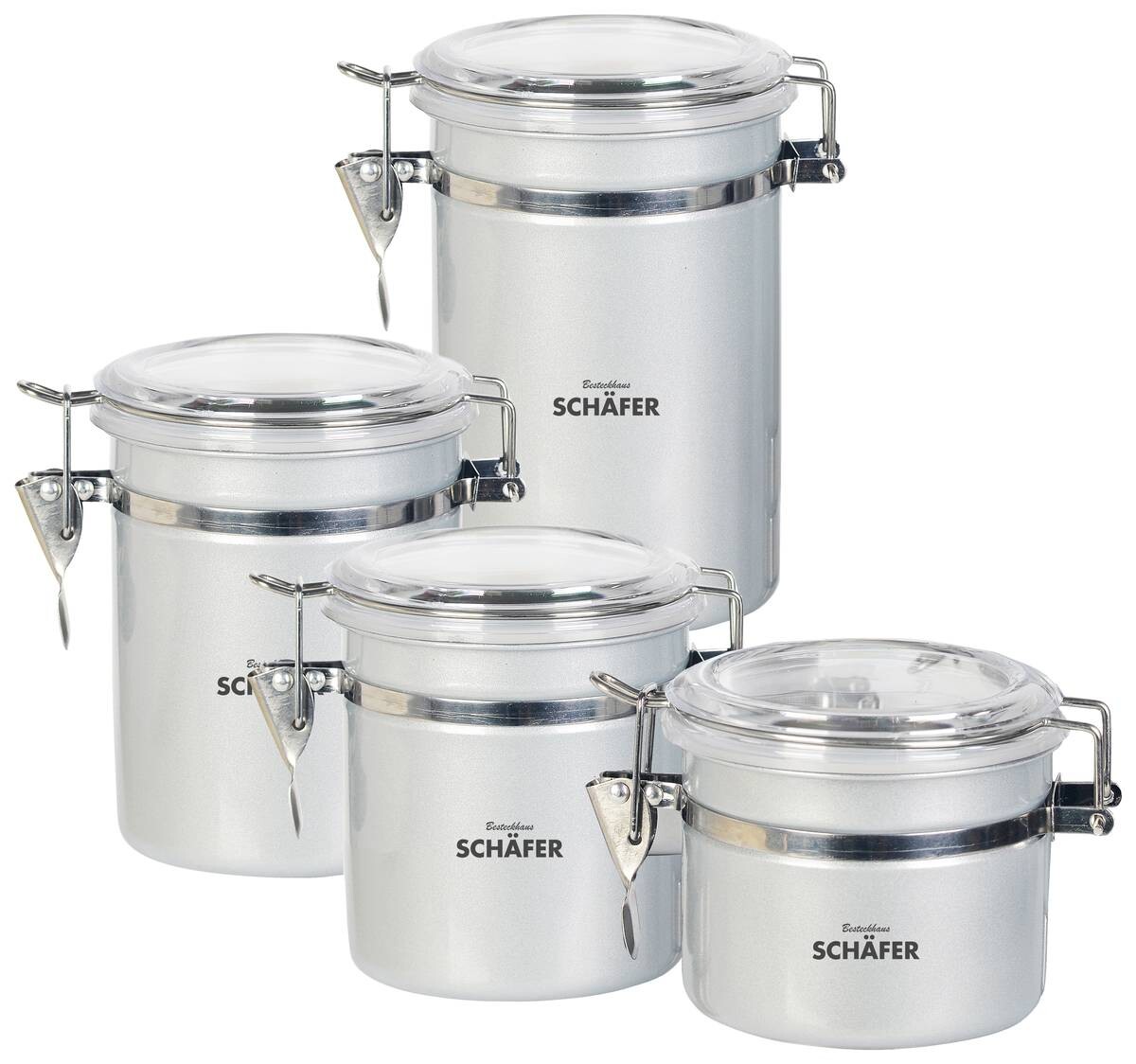 SCHÄFER Vorratsdosenset Metallic Silver silber