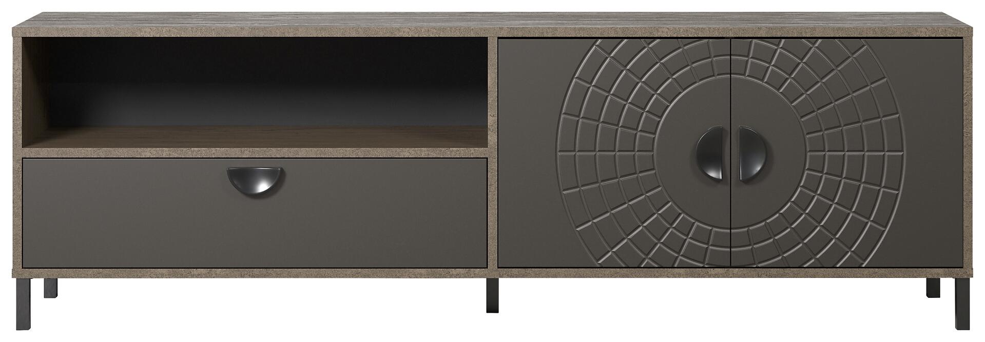 Lowboard Fusion Eiche dunkel Nachbildung bronze Optik B/H/T: ca. 183x55x40 cm