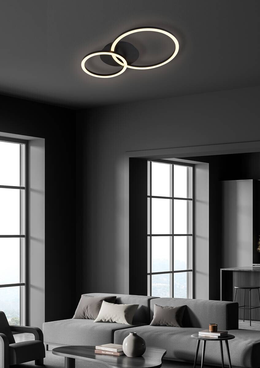 POCOline LED-Deckenleuchte Nio schwarz B/H/L: ca. 40x11,5x58 cm