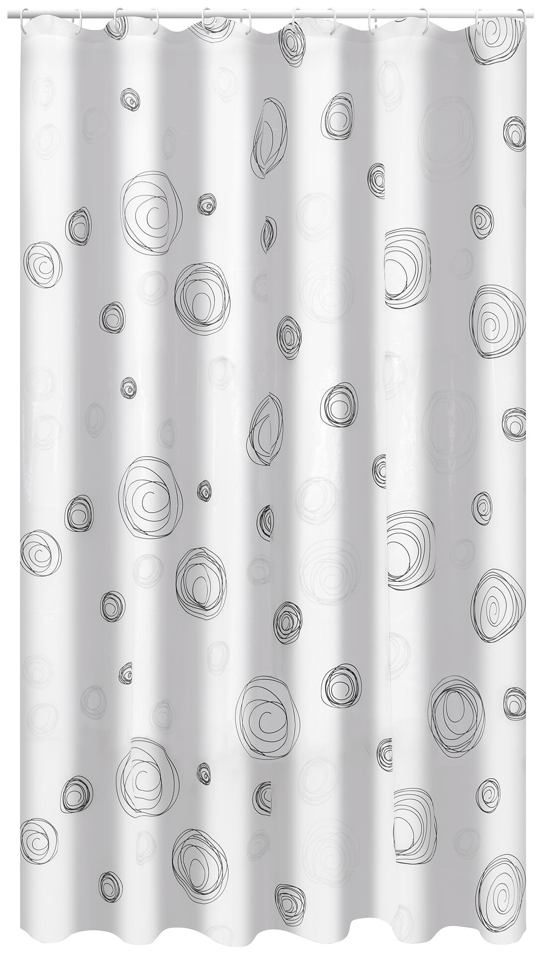 Acus Duschvorhang Celina II weiß grau Kunststoff B/L: ca. 180x200 cm
