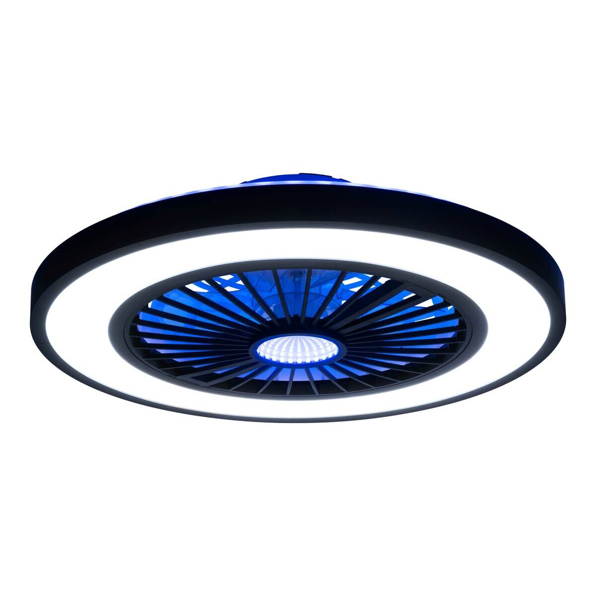 Näve Leuchten Deckenleuchte 1408622 schwarz Metall Kunststoff B/H/T: ca. 54x16x54 cm null 3 Brennstellen