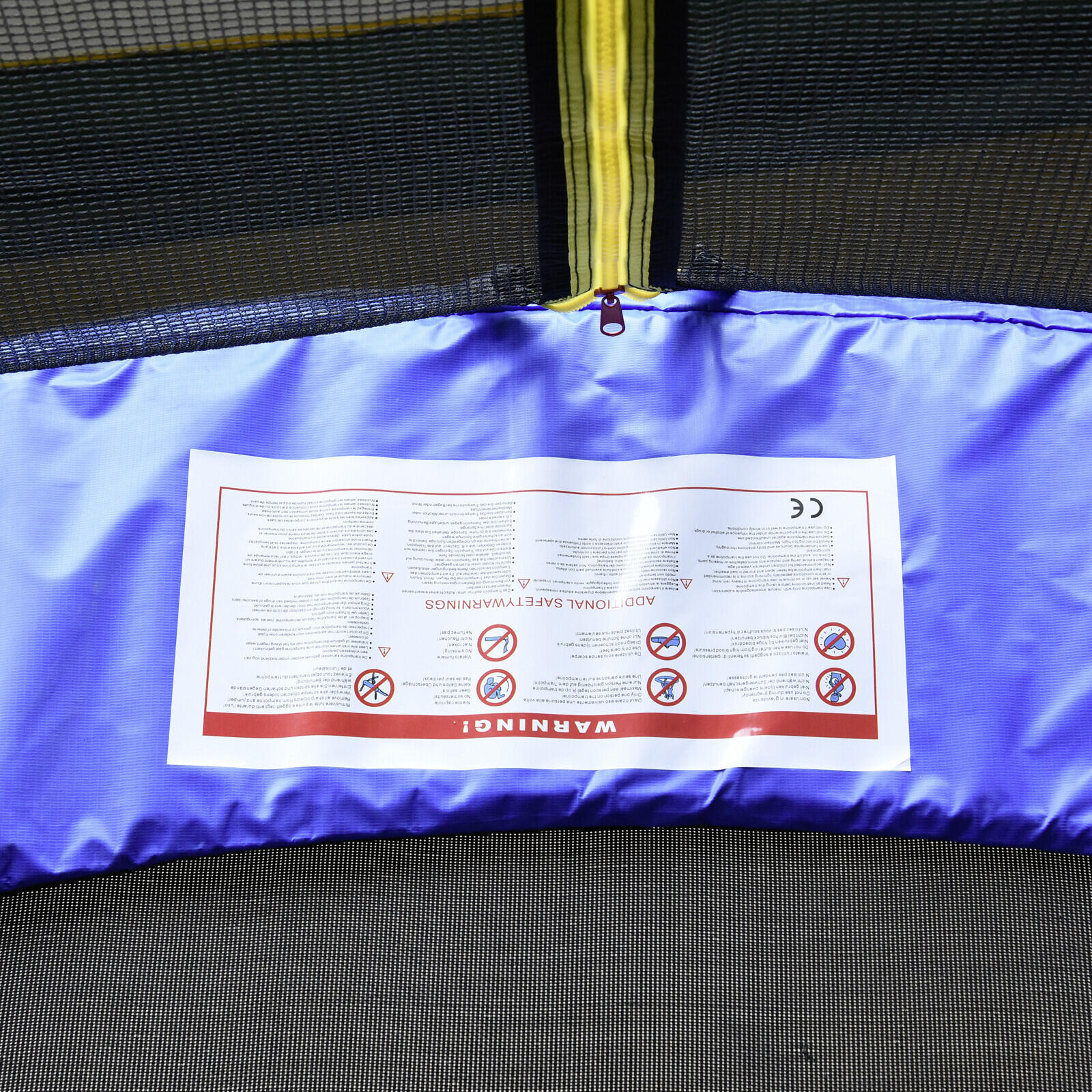 HOMCOM Randabdeckung für Trampoline für Trampoline gelb H/D: ca. 1,5x305 cm