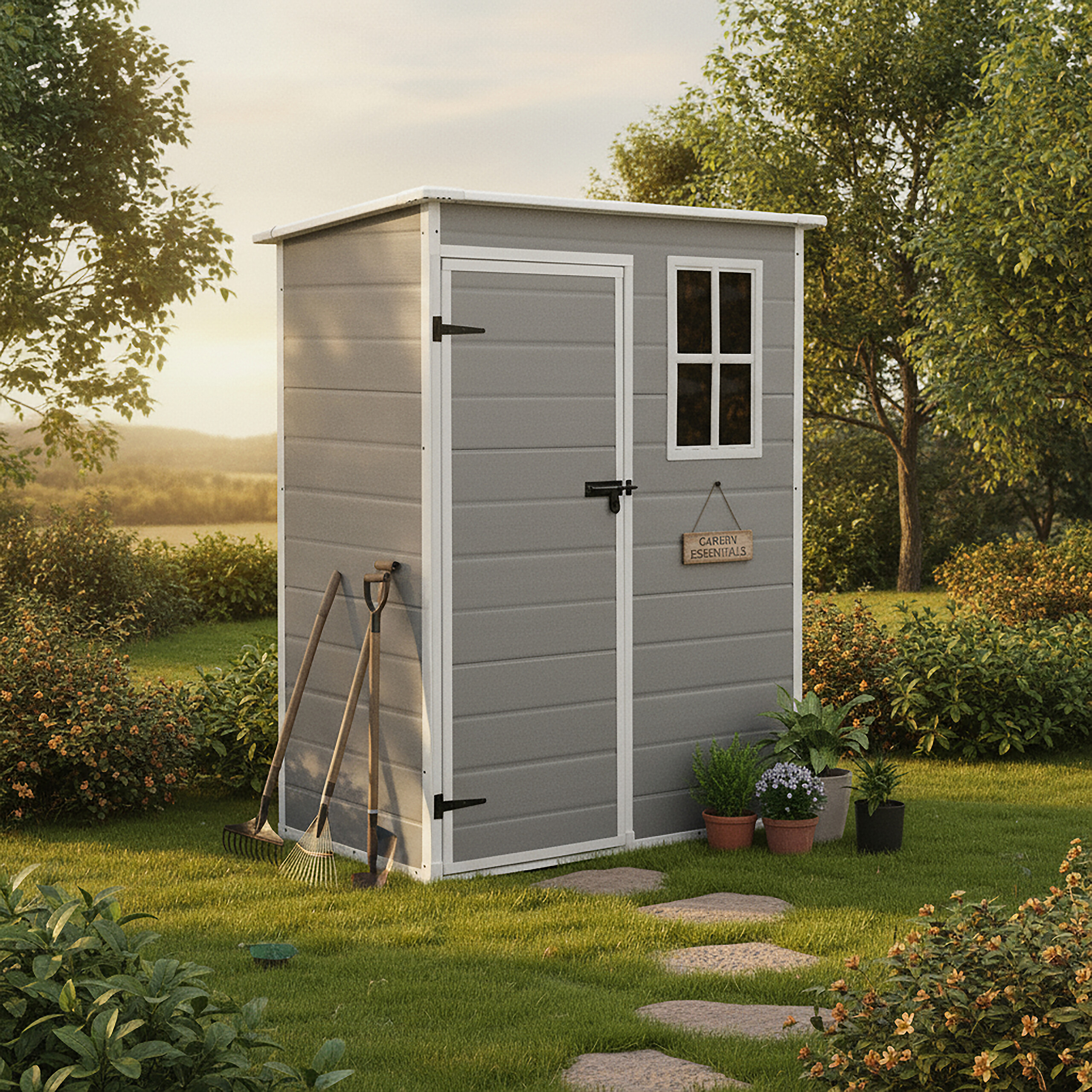 POCOline Gartenhaus Nizza grau