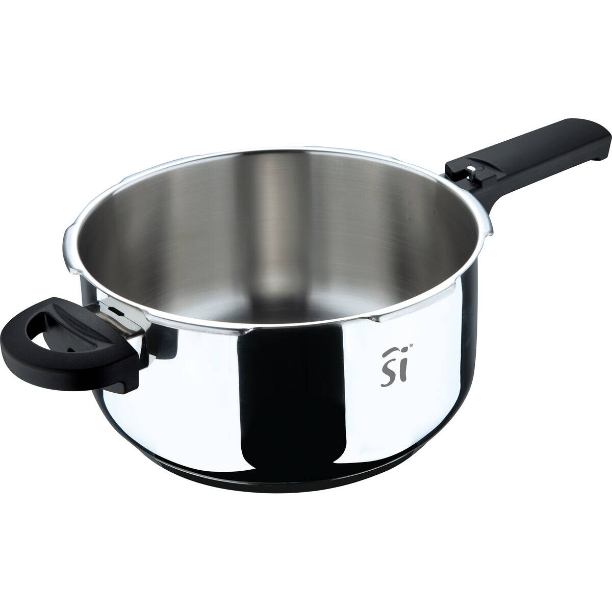 SAN IGNACIO Schnellkochtopf CRETA schwarz Edelstahl B/H/L: ca. 27x32,5x42 cm