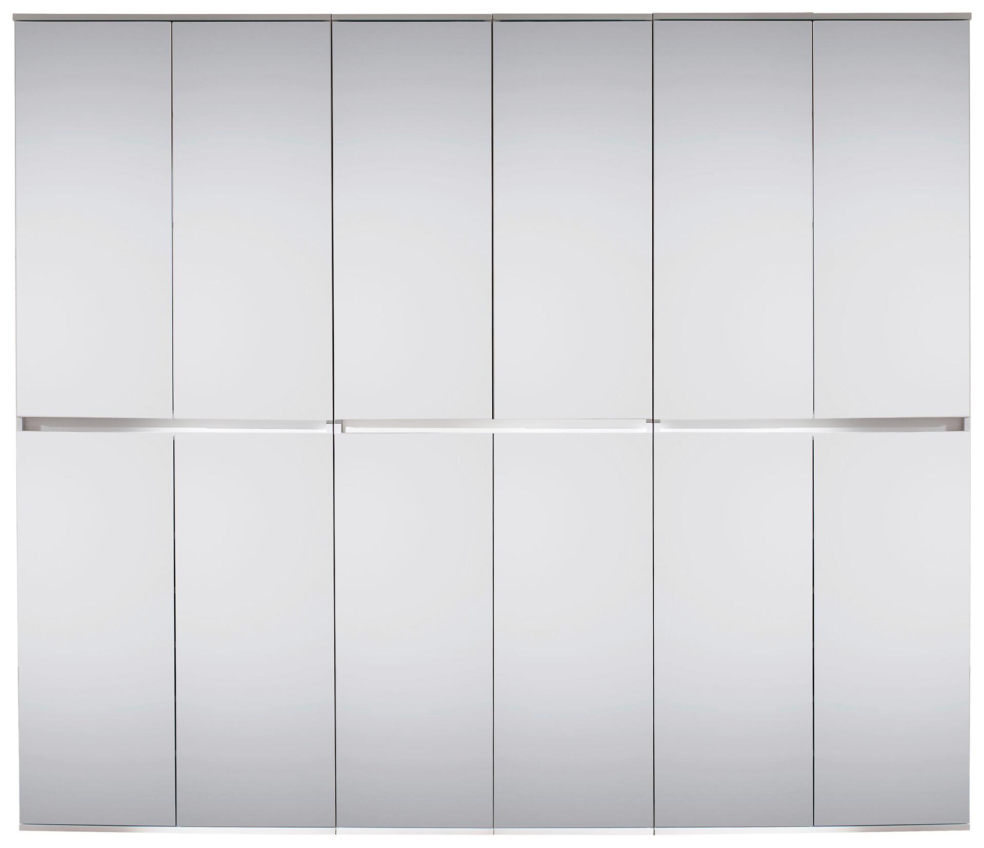 Garderobenschrank Mirror weiß B/H/T: ca. 222x191x34 cm