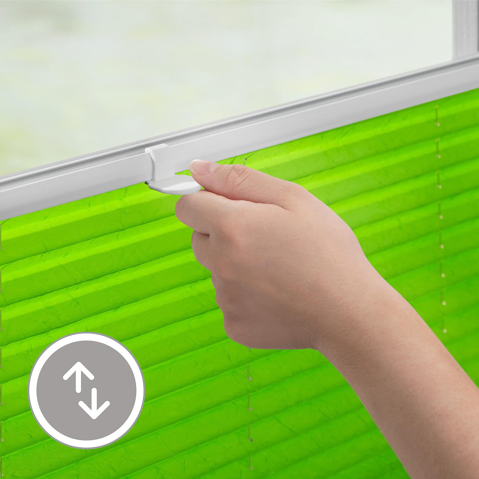 LICHTBLICK Spannplissee grün B/L: ca. 120x130 cm