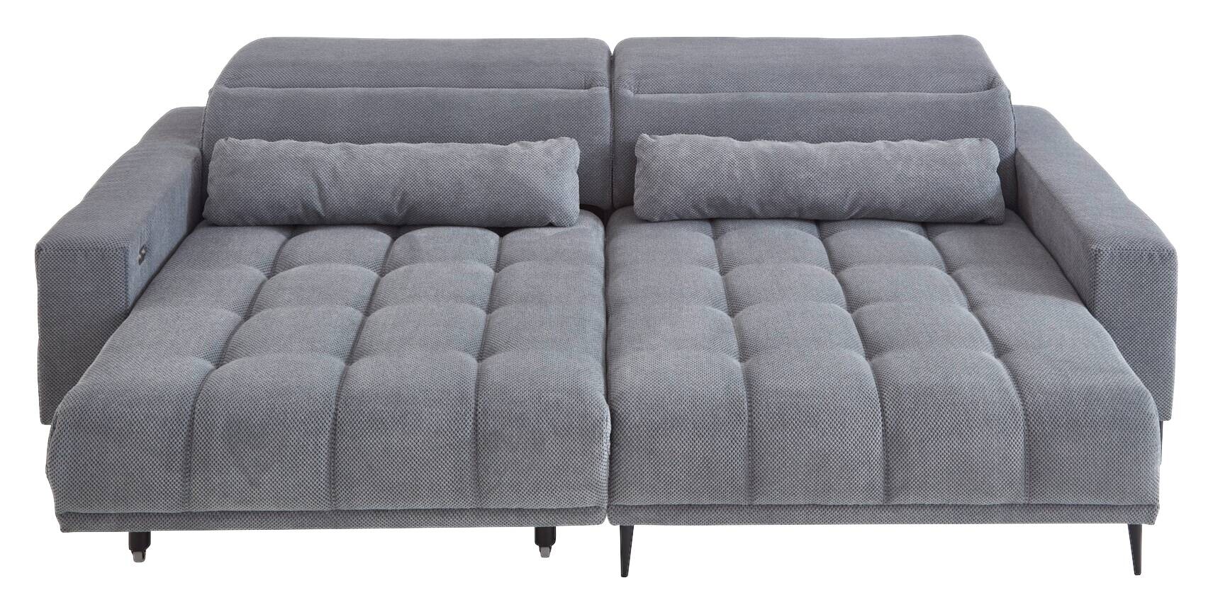 Ecksofa grau Microfaser B/H/T: ca. 284x108x169 cm