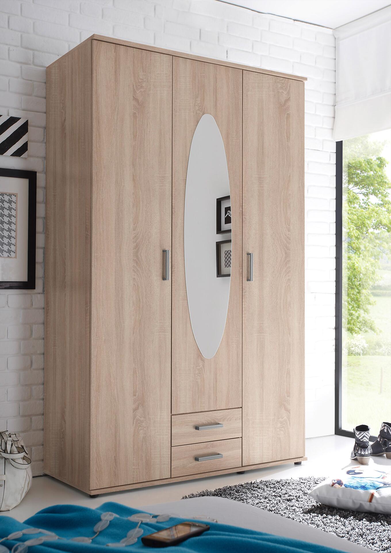 Kleiderschrank Paul Eiche Sonoma Nachbildung B/H/T: ca. 120x195x55 cm