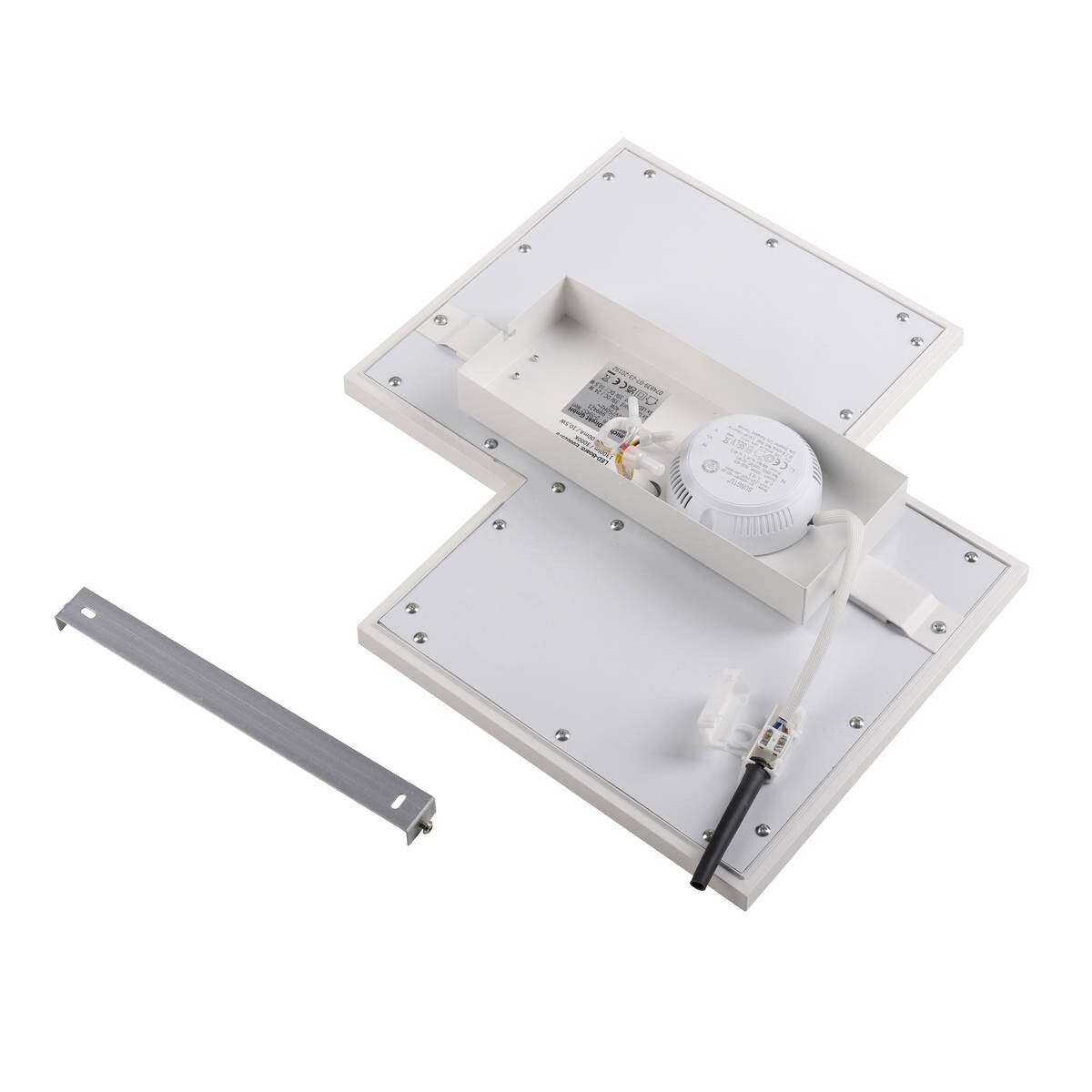 Just Light LED-Deckenleuchte BEDGING 14880-16 weiß Kunststoff Eisen B/H/T: ca. 40x5,6x40 cm 2 Brennstellen