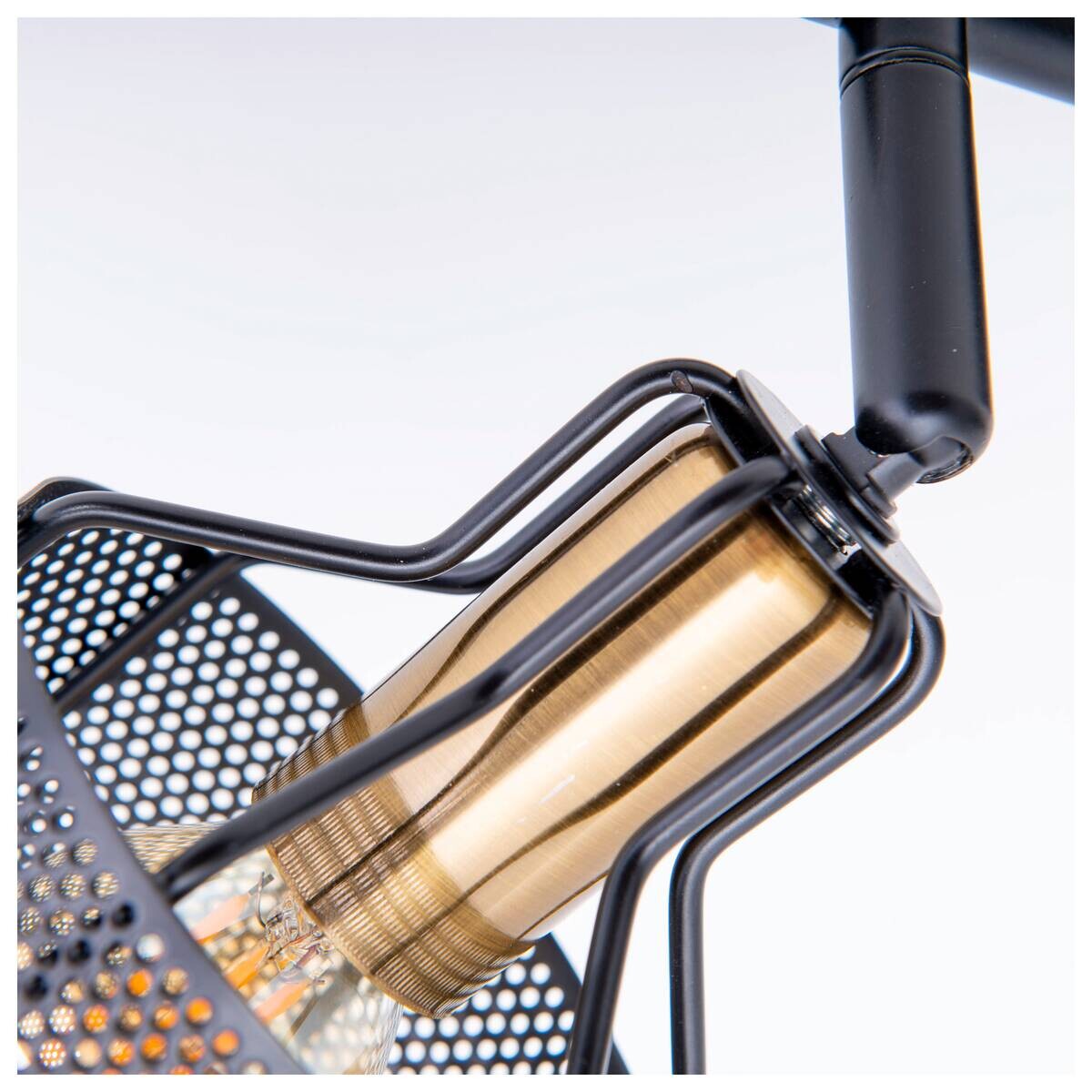 Näve Leuchten Spotleuchte 1387422 schwarz Metall B/H/T: ca. 18,5x15x32 cm E14 2 Brennstellen