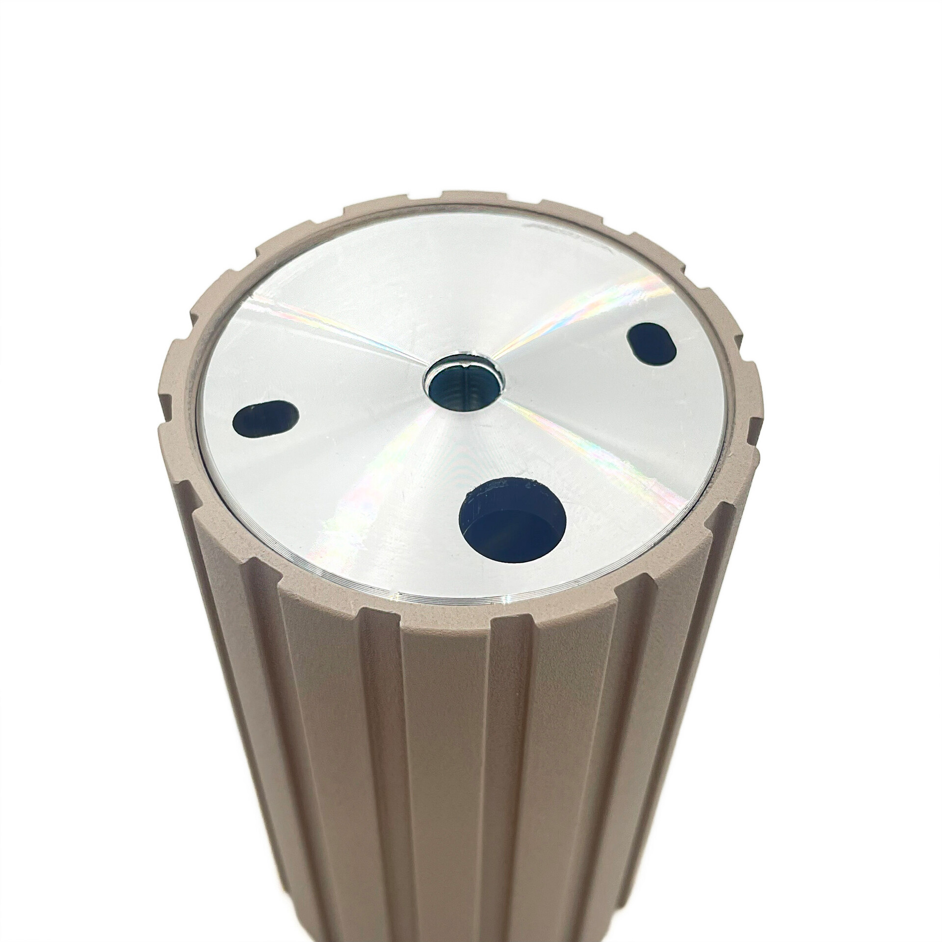 Lamkur Strahler Prisma beige Stahl B/H/L: ca. 6,5x10x6,5 cm 1 Brennstellen