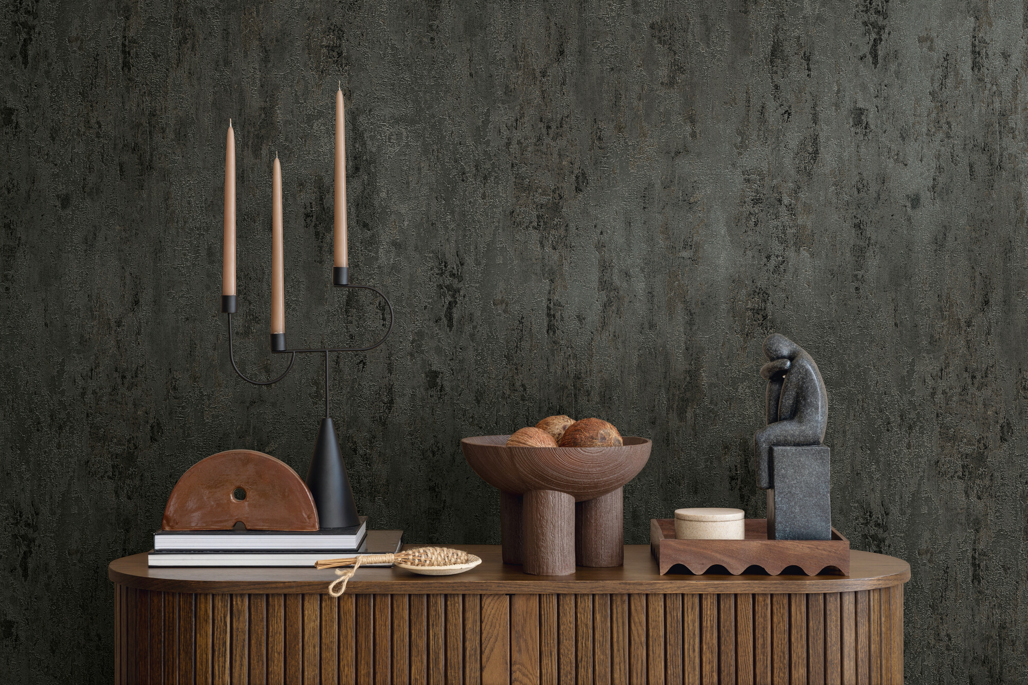 A.S.Creation Vliestapete Glänzend grau B/H/D: ca. 53x1005x9 cm