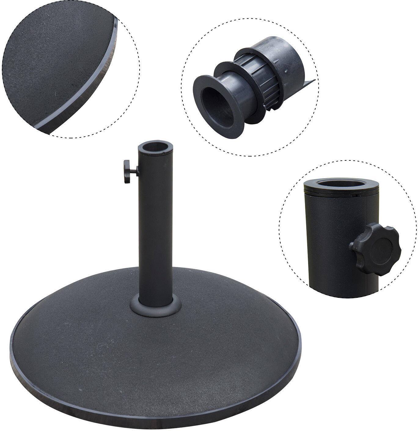 Outsunny Sonnenschirmständer schwarz Stahlrohr H/D: ca. 37x50 cm