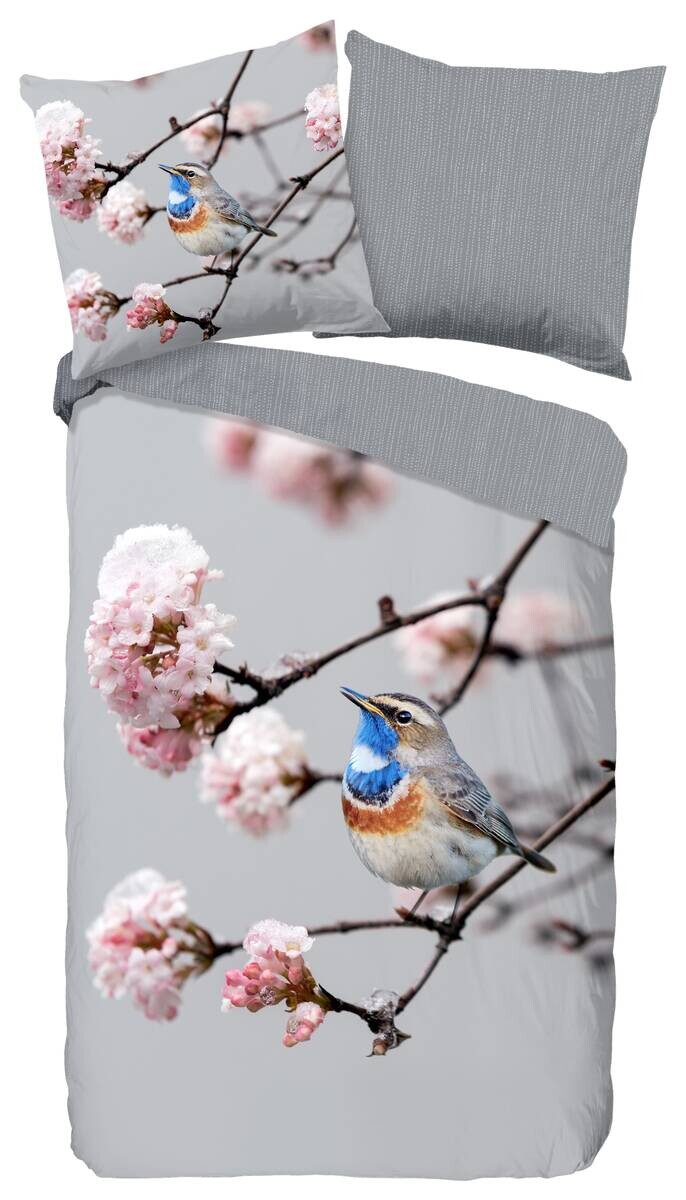 Microfaser Bettwäsche Yule grau Polyester B/L: ca. 135x200 cm