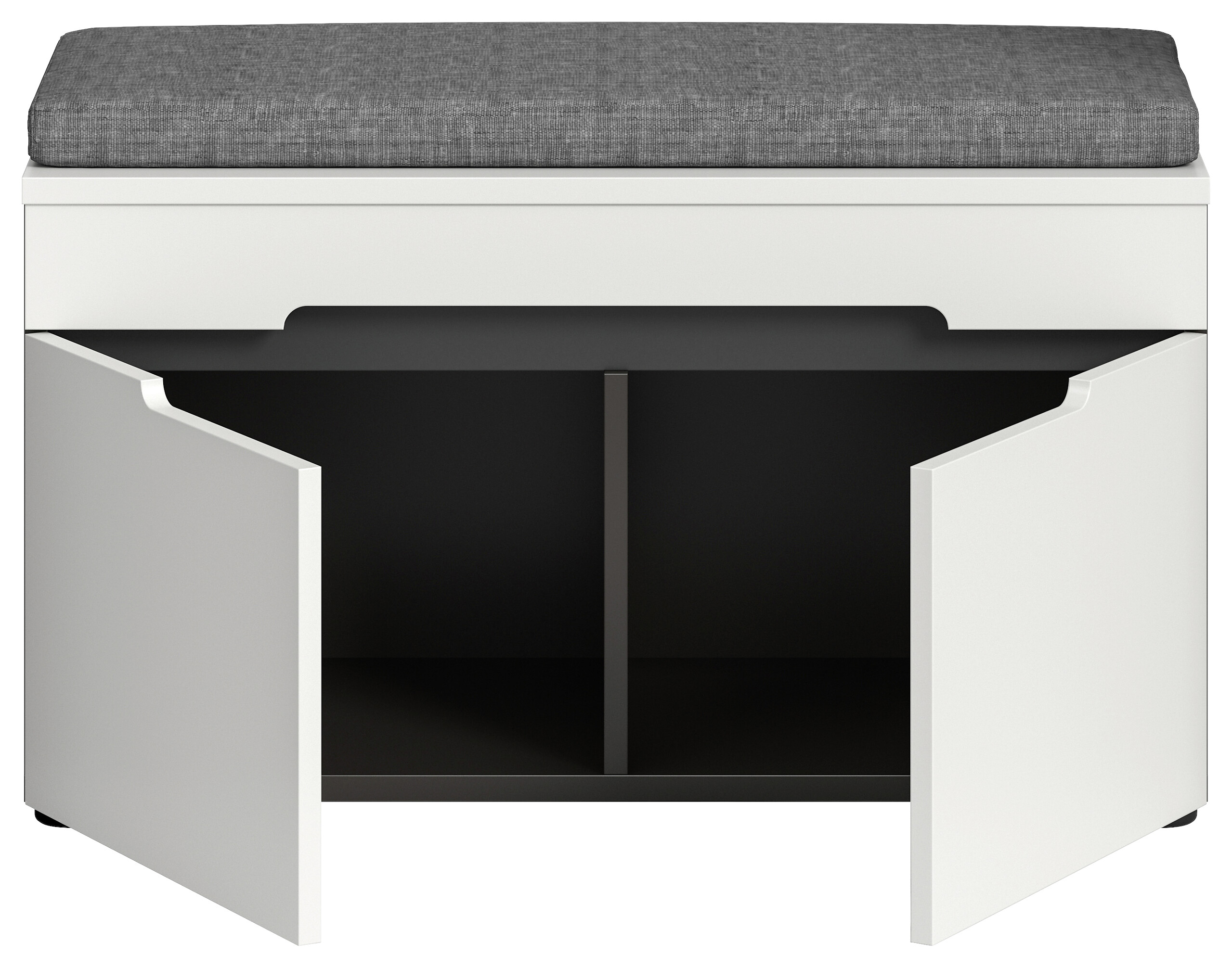 Sitzbank Canu basaltgrau Nachbildung weiß B/H/T: ca. 80x45x37 cm