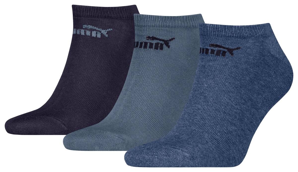 Puma Damen & Herren-Socken Puma jeansblau 3 Packstücke Größe 43-46