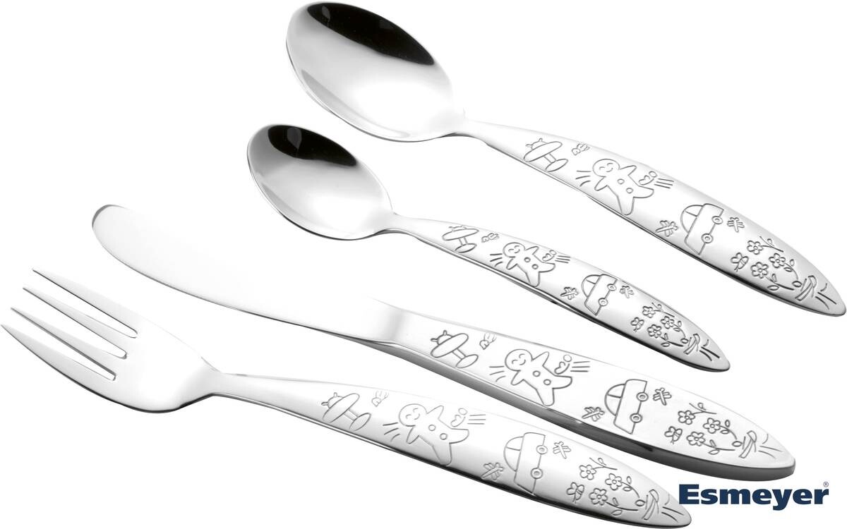 Esmeyer Kinder-Besteckset BELLA silber Edelstahl 4 tlg.
