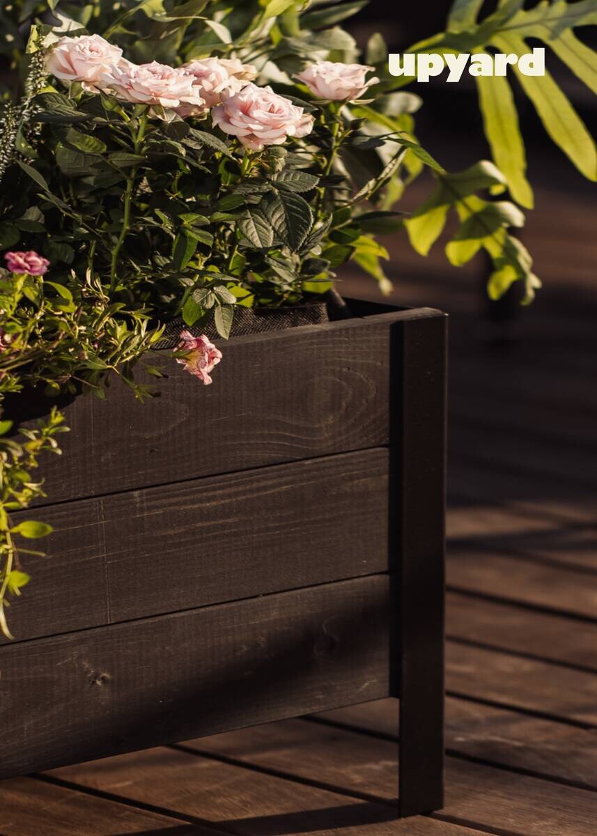 UPYARD Hochbeet MODERN schwarz Holz B/H/L: ca. 36x32x36 cm