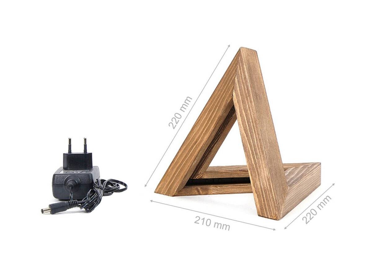 Opviq Tischleuchte FSFI.1110 braun Fichte B/H/L: ca. 22x21x22 cm E27 1 Brennstellen