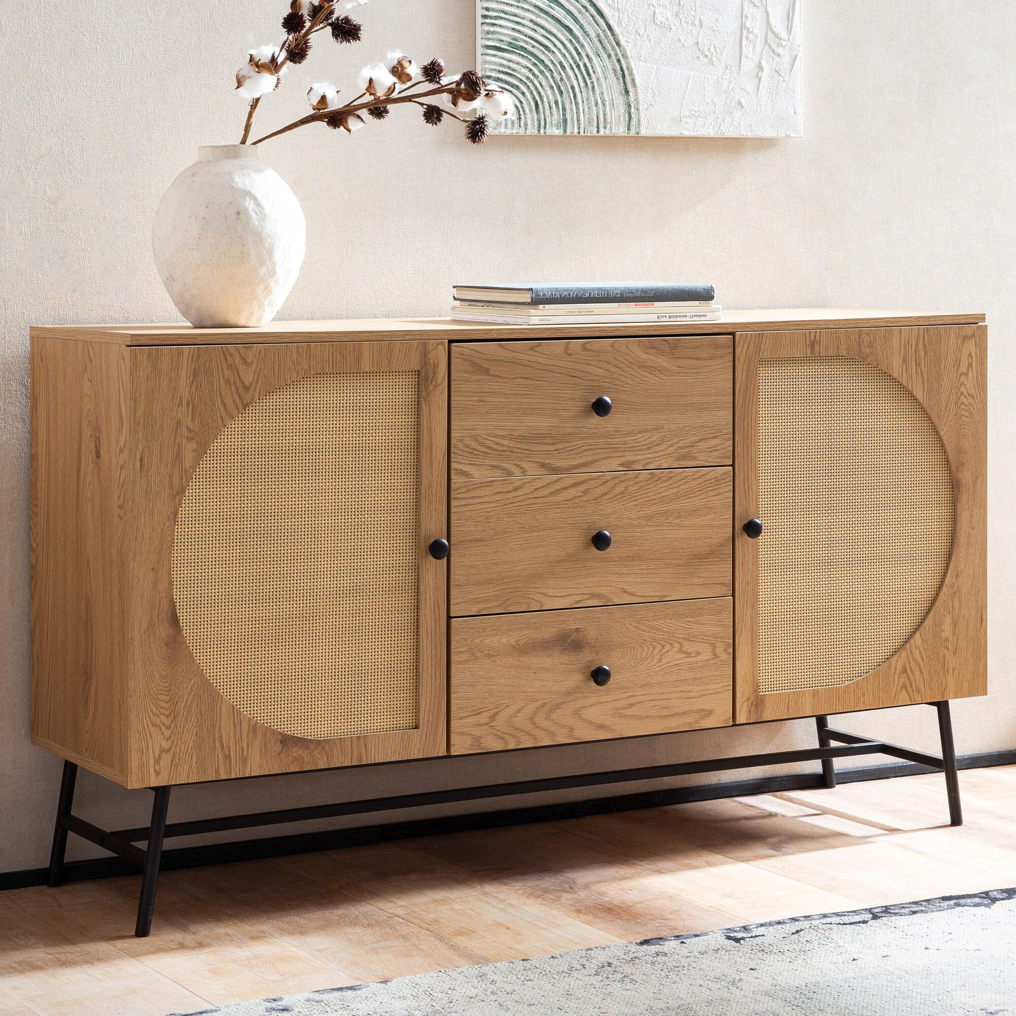 Sideboard natur Eiche Optik B/H/T: ca. 140x80x40 cm