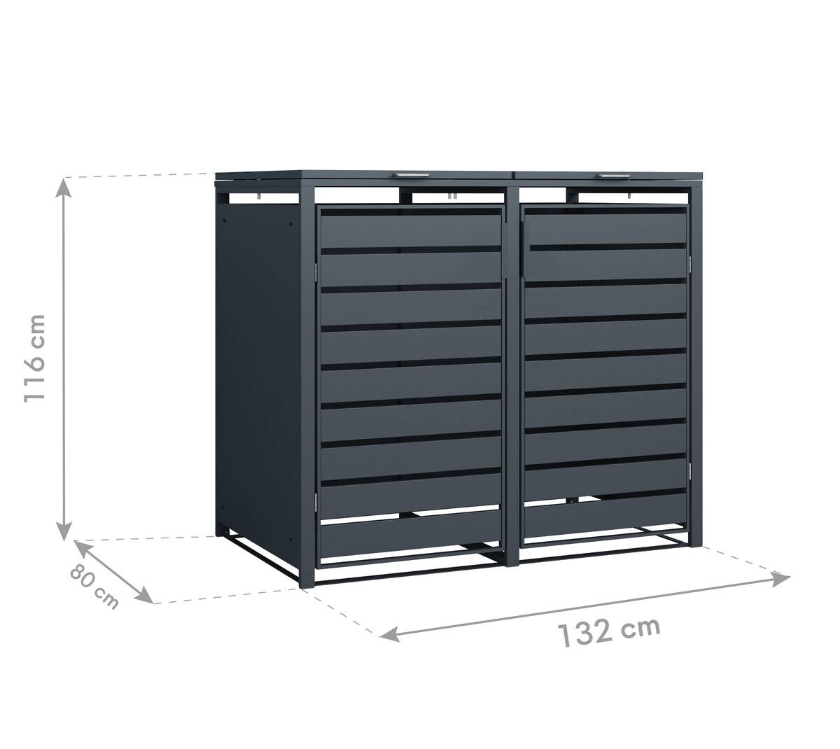 Westmann Mülltonnenbox2-fach Kubus