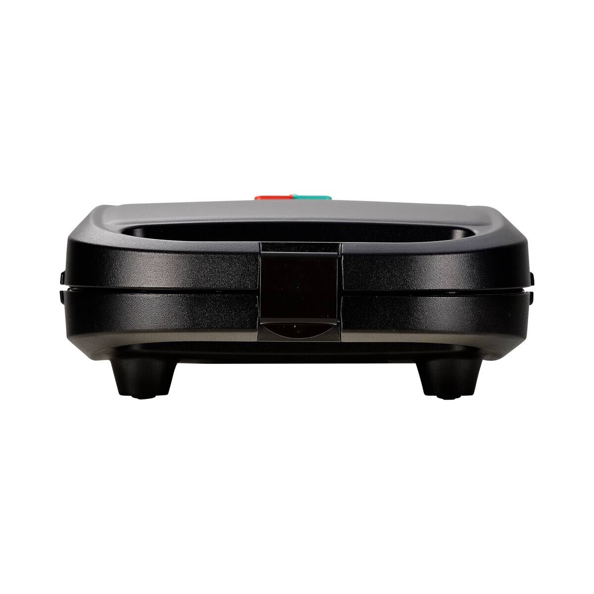 SWISS HOME Sandwichmaker schwarz Edelstahl B/H/L: ca. 11,5x24,5x24 cm