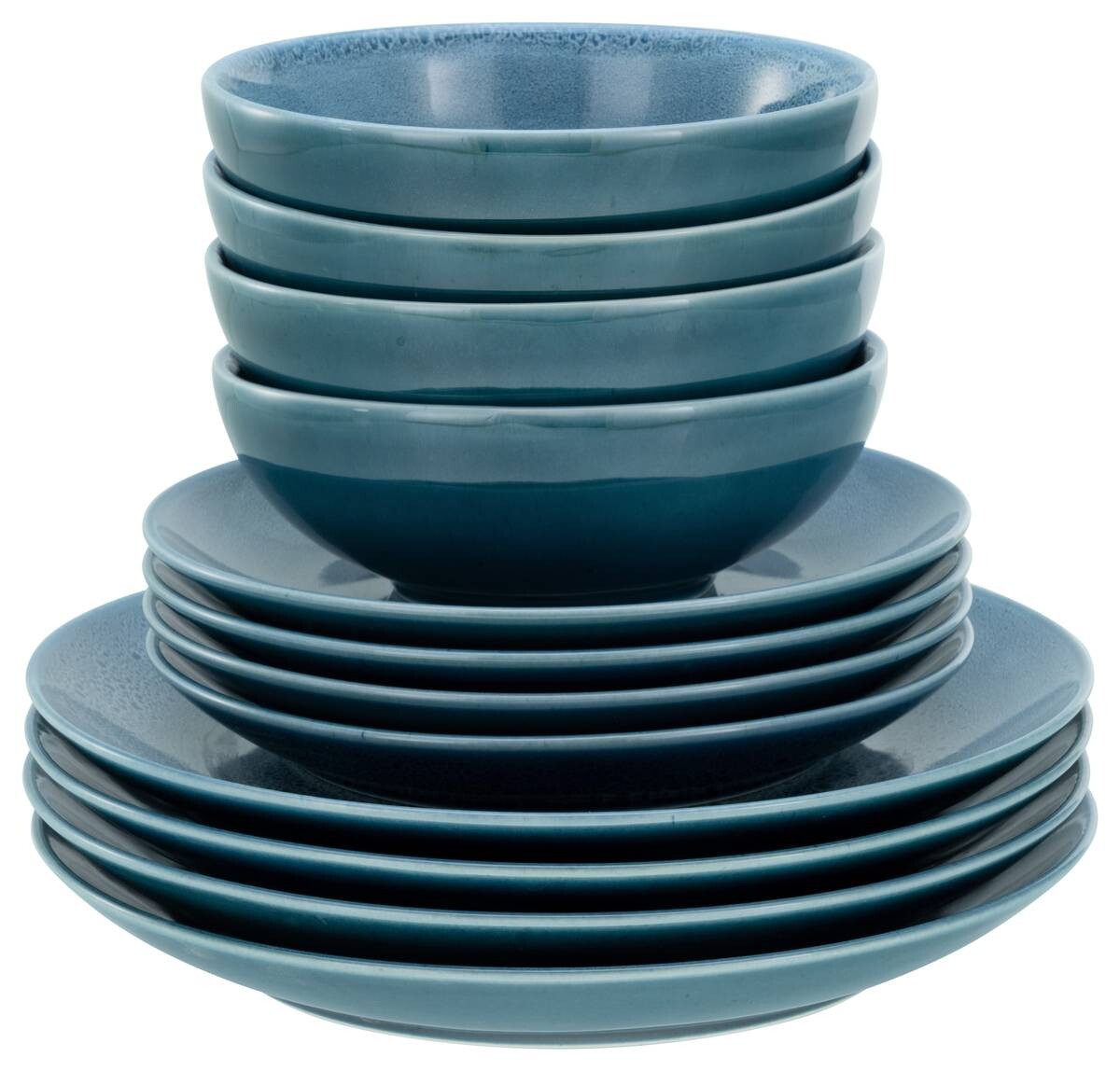 CreaTable Tafelservice Reactive BLUE petrol Keramik