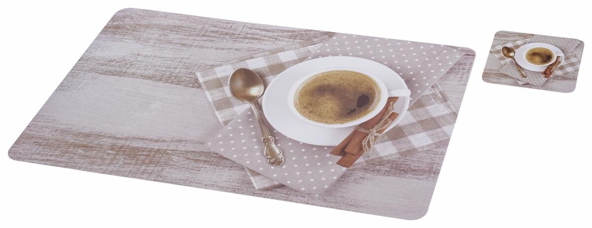 Platzmattenset braun Kunststoff B/L: ca. 28x44 cm