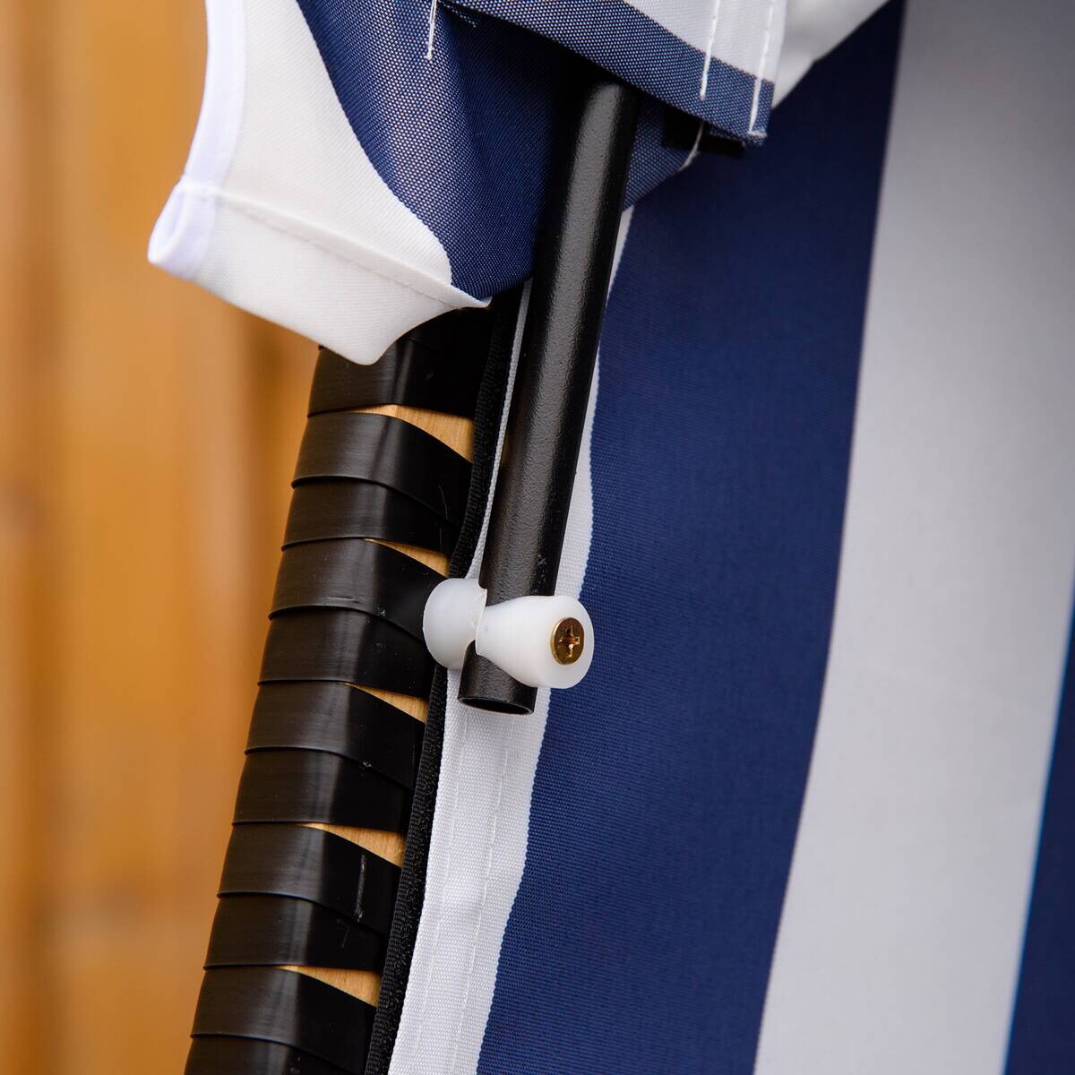 Outsunny Strandkorb blau Holz B/H/L: ca. 79x118x160 cm