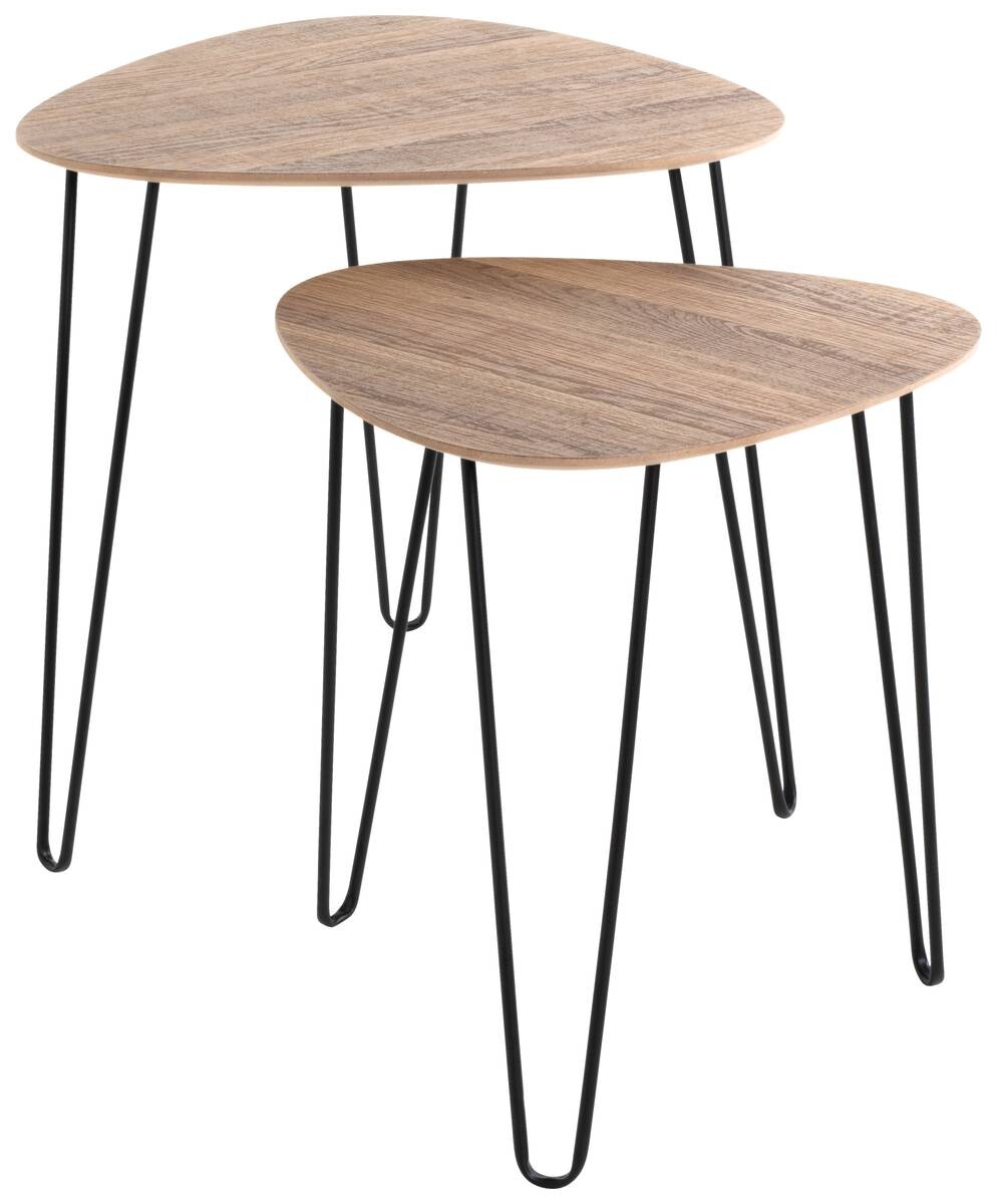 Beistelltisch Eiche Nachbildung schwarz B/H/T: ca. 40x40x43 cm