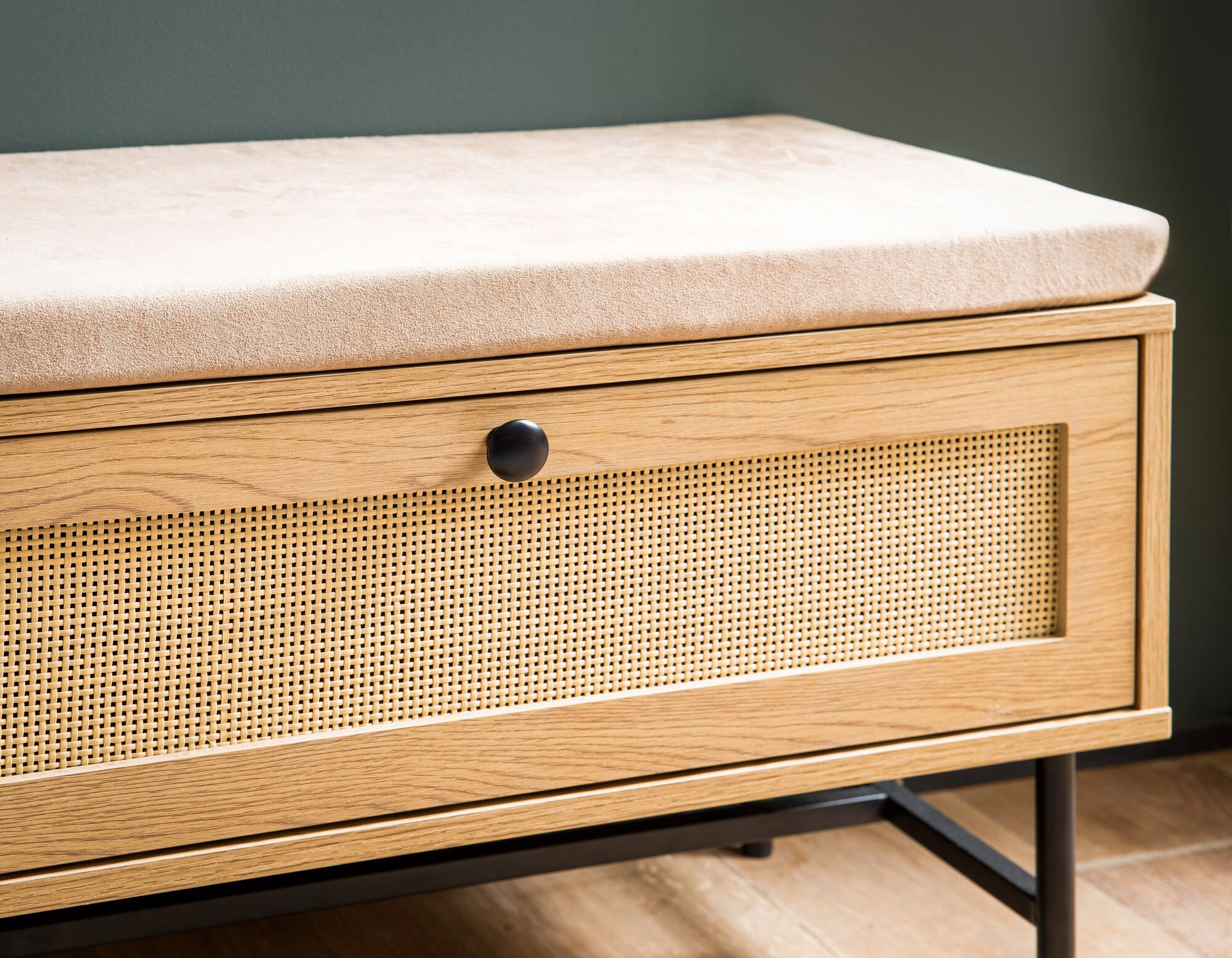 Schuhbank natur Eiche Optik B/H/T: ca. 100x60x38 cm