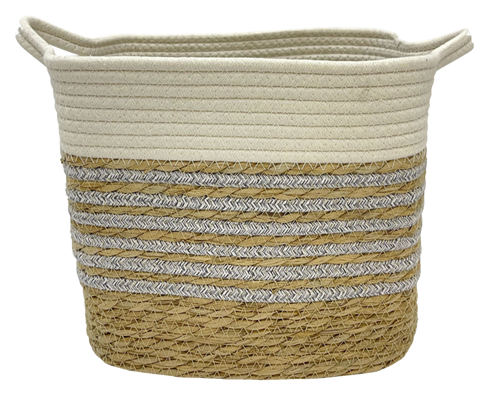 POCOline Korb weiß Baumwolle B/H/L: ca. 25x26x30 cm