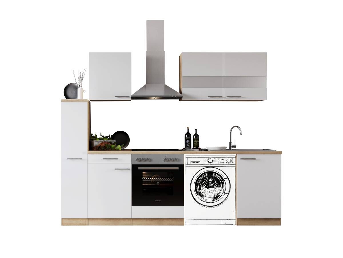 Respekta Küchenblock Merle weiß B/H/T: ca. 250x200x60 cm